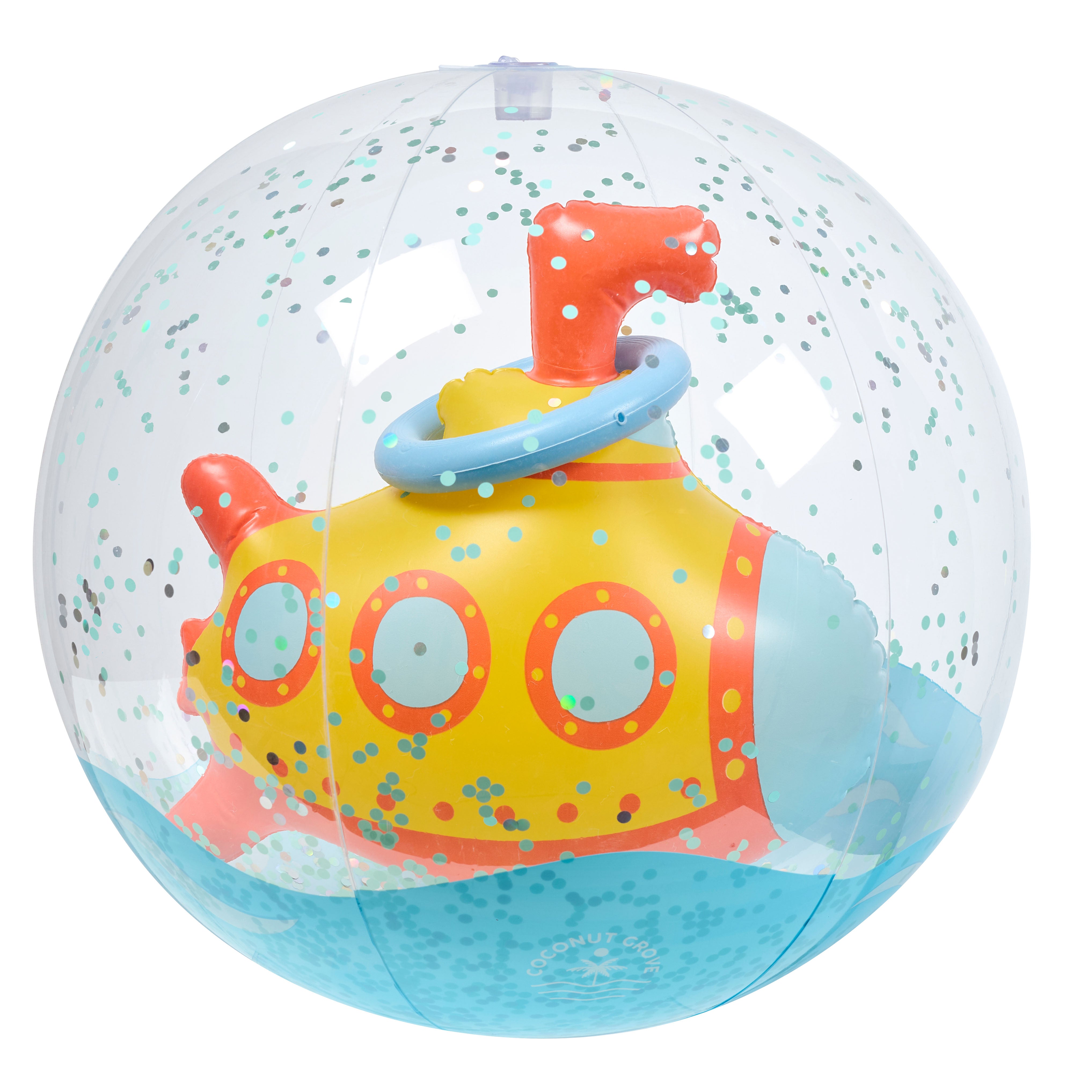 Inflatable Beach Ball & Ring Toss Game - Sandy the Submarine