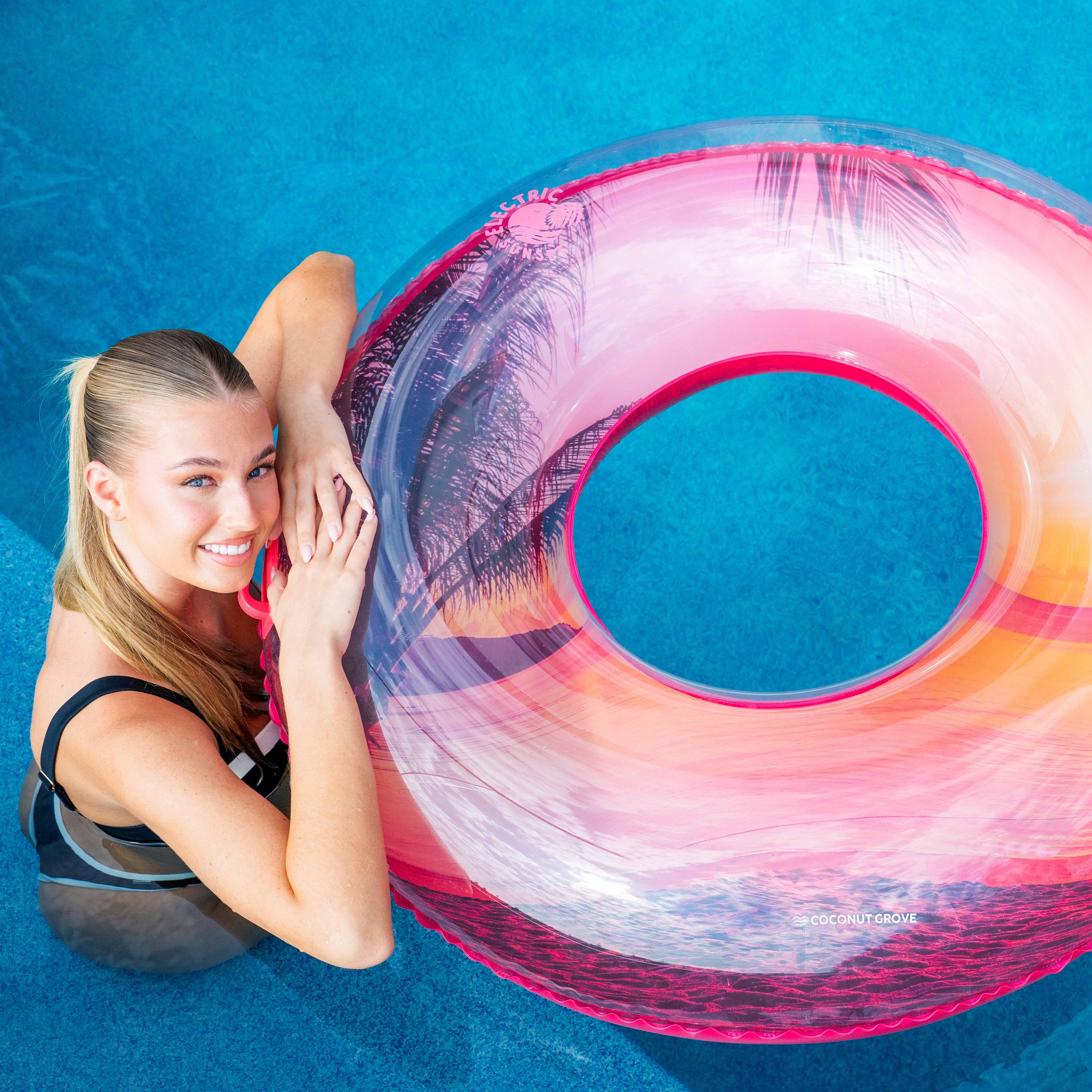 Pool Ring - Electric Sunset