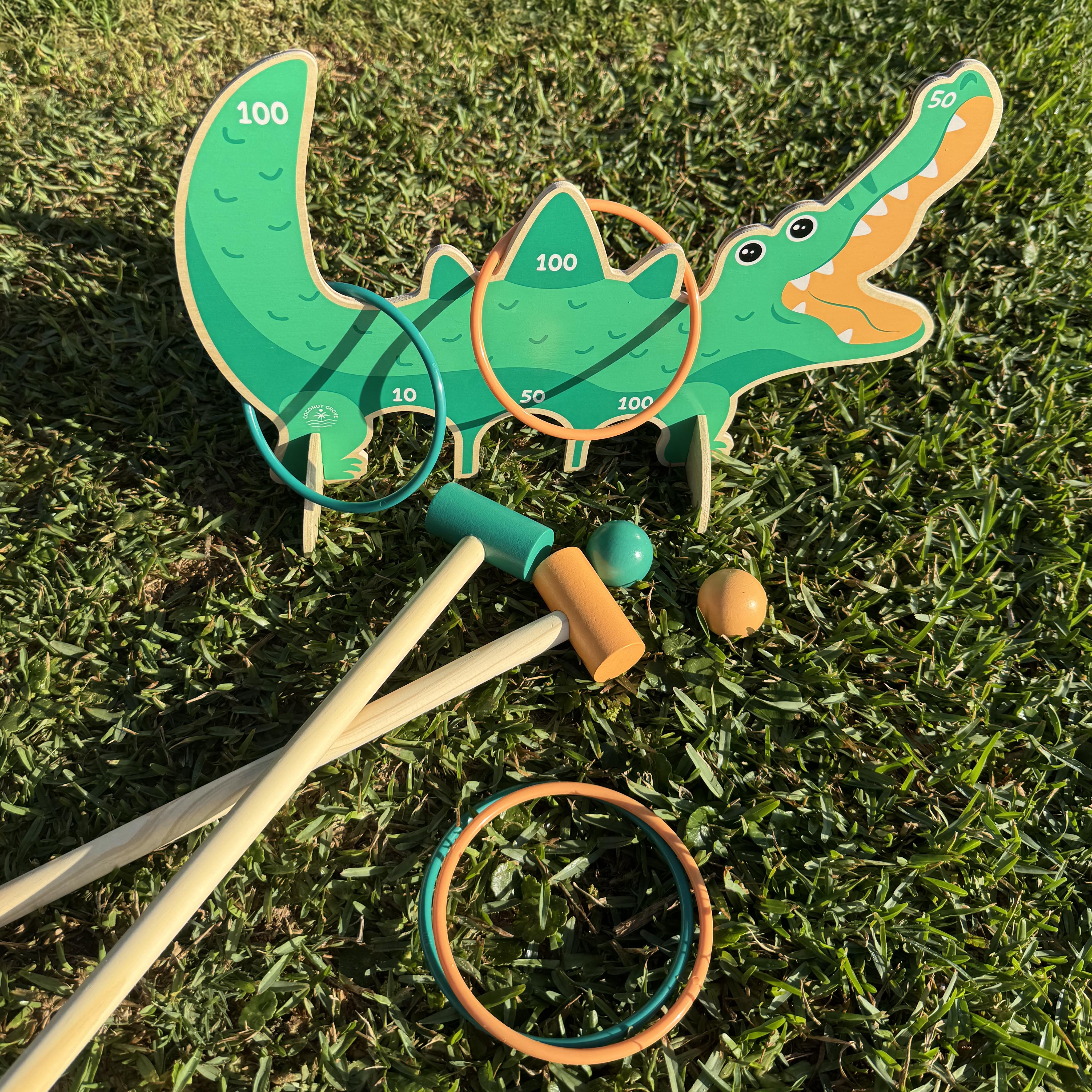 Kids Ring Toss & Croquet - Fang the Croc