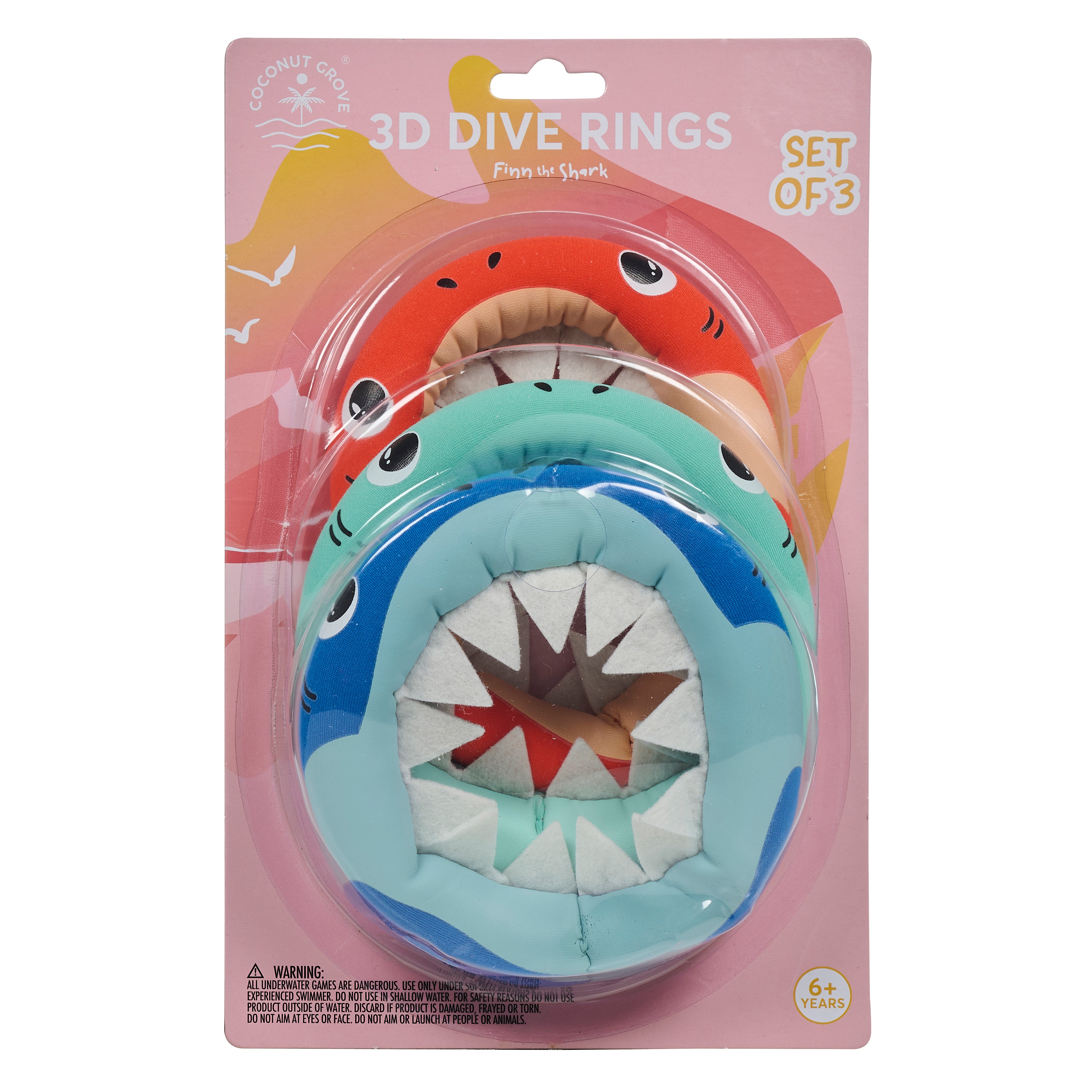 3D Dive Rings - Finn the Shark