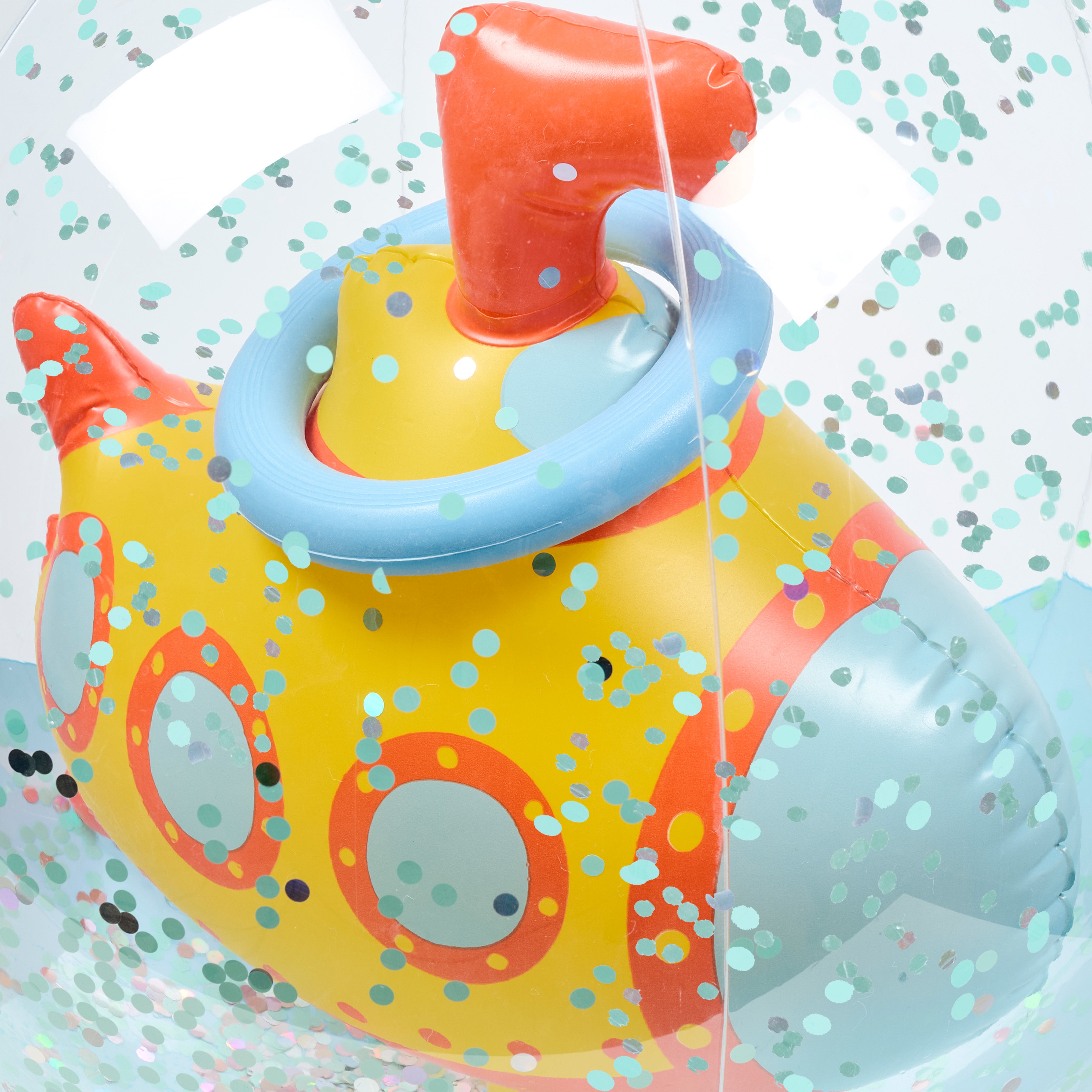 Inflatable Beach Ball & Ring Toss Game - Sandy the Submarine